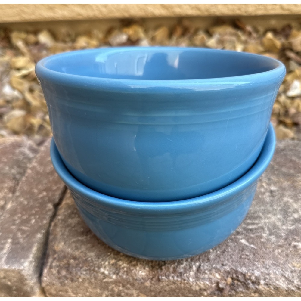 Fiestaware Peacock Blue Fiesta Gusto Soup Chili Bowl Bowls 6 Inch Set Of 2 USA